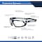 Ge Safety Glasses, Anti-Fog & Anti-Scratch, Clear Lens, Black/Blue Frame GE111CAF - alternate 3